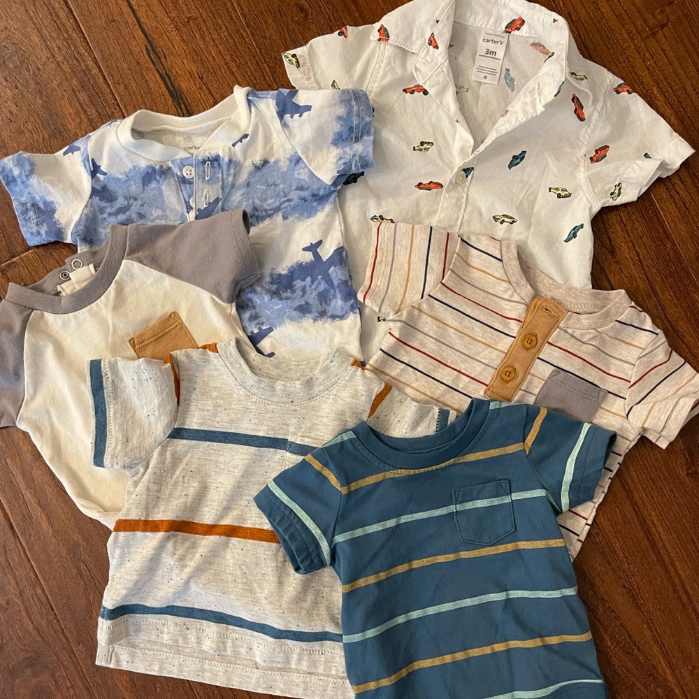 Baby Boy Shirt Bundle - 6 shirts